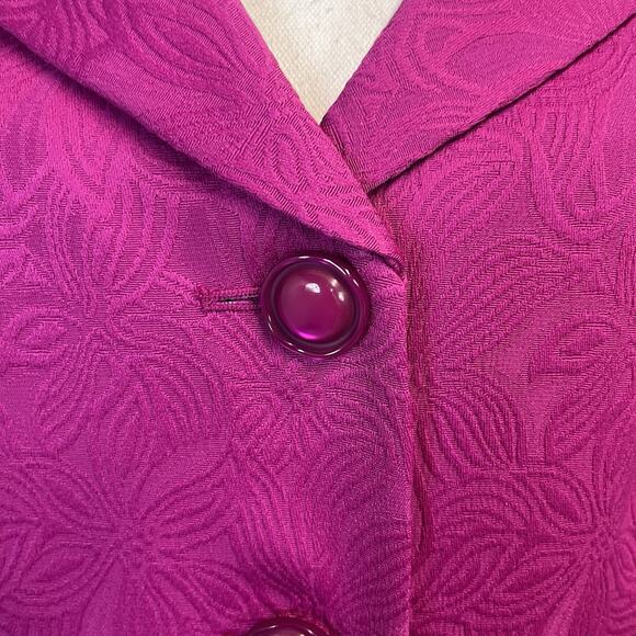 Le Suit Woman Skirt Suit Plus size 14W Pink Vienna Berry Embossed Career Wedding - Picture 4 of 13